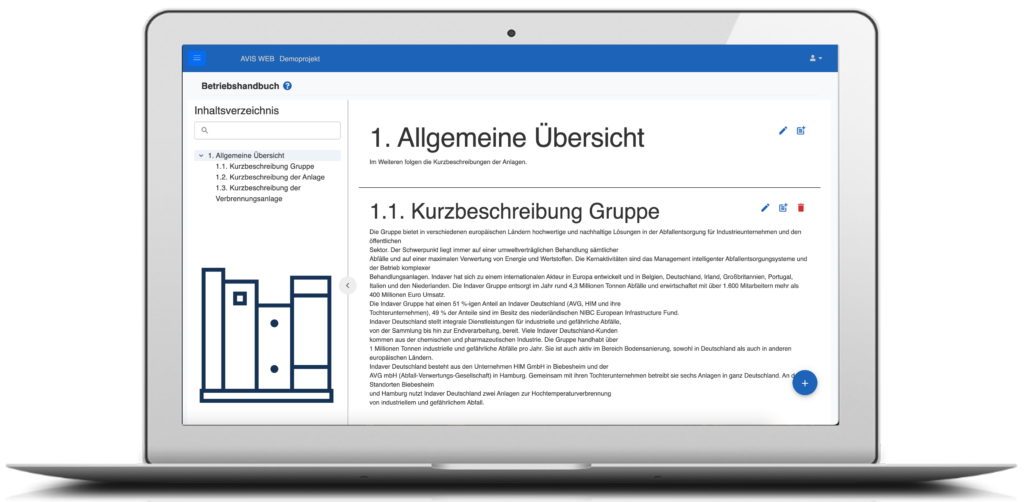 Betriebshandbuch AVIS Bildschirmansicht